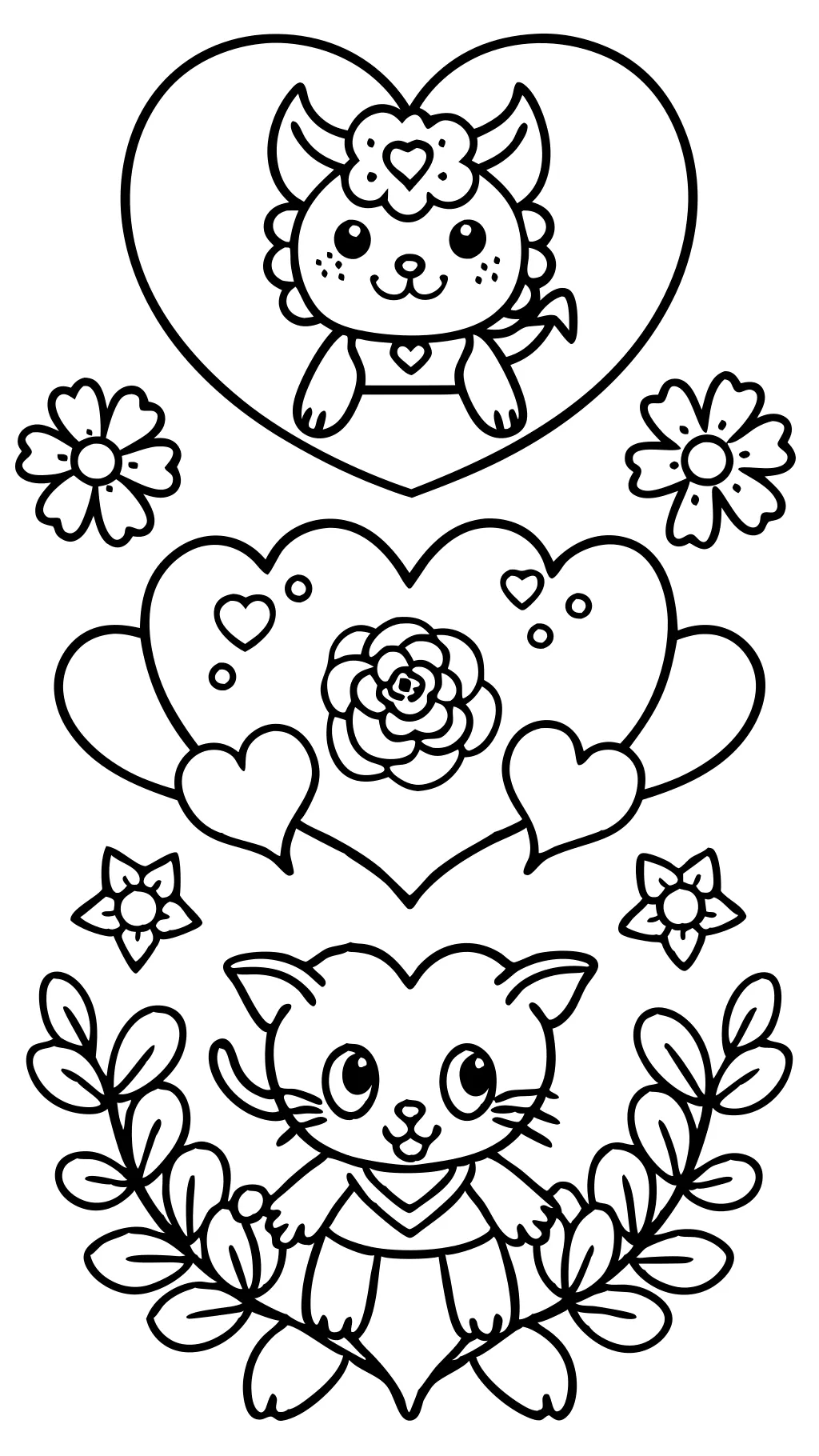 coloriages de la Saint-Valentin gratuitement imprimable